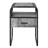 NicBex Modern Industrial Side Table with Metal Frame Contemporary End Table for Urban Decor - 4 of 4