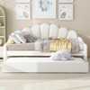 NicBex Full Size Upholstery Daybed Frame with Shall Shaped Backrest and Trundle for Bedroom,Living Room,Apartment - 2 of 4