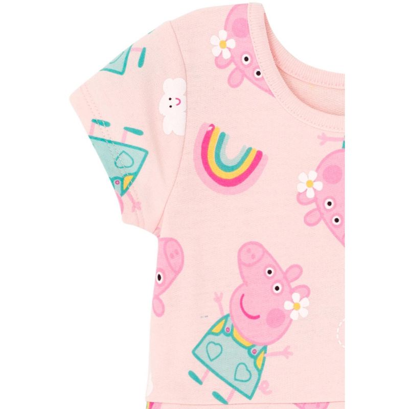 Peppa Pig Girls French Terry Skater Dress Toddler to Little Kid, 2 of 5