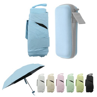 Unique Bargains Compact Umbrella with Storage Box 1 Set