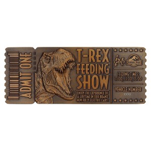 Fanattik Jurassic Park Feeding Show Ticket Metal Replica - 1 of 4