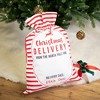 Northlight Striped Christmas Delivery Tied Gift Bag - 27.25" - White and Red - 2 of 4