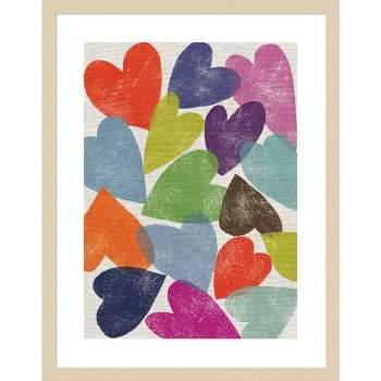Amanti Art Printed Hearts by Jenny Frean Wood Framed Wall Art Print 20 in. x 25 in.
