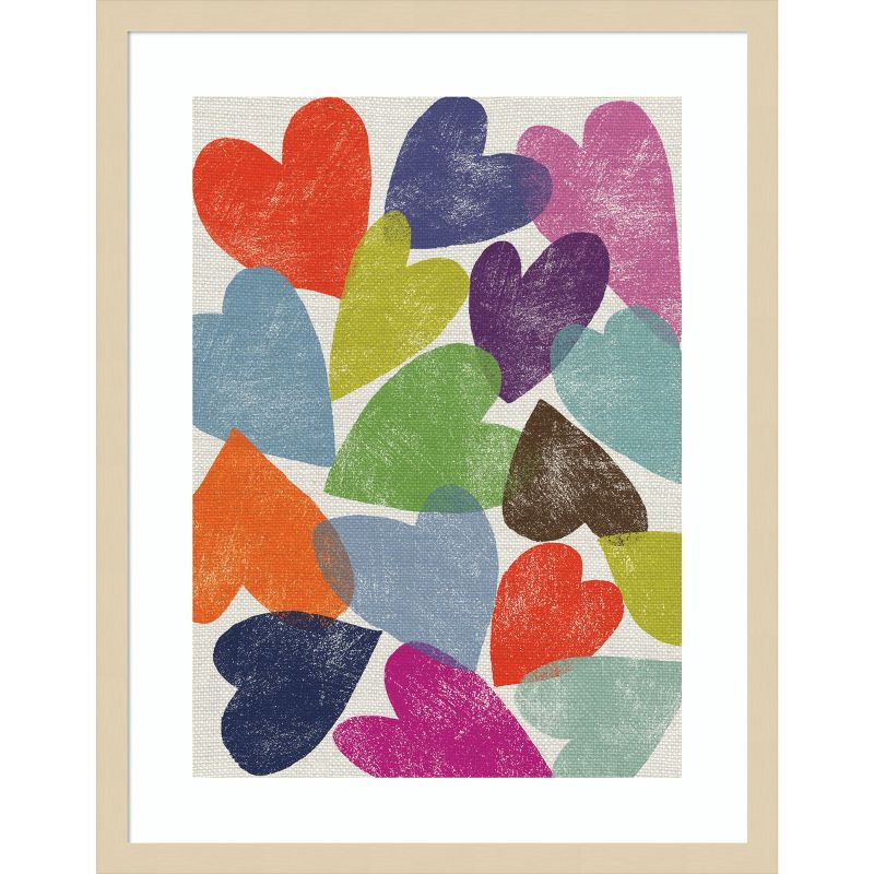 Amanti Art Printed Hearts by Jenny Frean Wood Framed Wall Art Print 20 in. x 25 in., 1 of 7