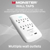 Monster Wall Tap Plug Outlet Extender with Outlet Surge Protector for Office and Smart Phone Devices - 2 of 4