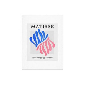 Deny Designs Ayeyokp Blue Pink Leaves Matisse Art Print - 1 of 4