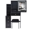 Makeup Vanity Desk with Mirror and Lights, Makeup Table Set With Stools & 4 Drawers, Small Brightness Adjustable Dressing Table for Bedroom - 2 of 4