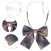 Elerevyo Women's Colorful Plaid Pretied Bow Ties with Elastic Band - 3 of 4
