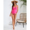 Maternity Swimsuit One Piece Maternity Bathing Suit V Neck Adjustable Shoulder Strap - 4 of 4
