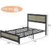 Homhougo Full Size Bed Frame with Headboard, Industrial Platform Bed Frame with Charge Station, No Box Spring Needed, Easy to Assemble, Gray - 3 of 4