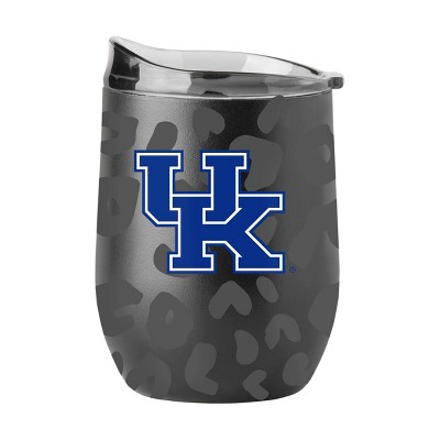 NCAA Kentucky Wildcats 16oz Black Leopard Stainless Steel Wine Tumbler