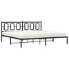 vidaXL Metal Bed Frame with Headboard Black 76 in.x79.9 in. King - 4 of 4