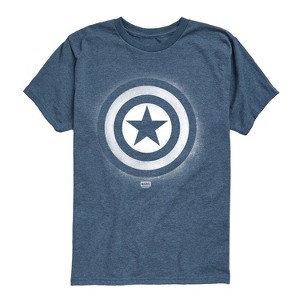 Boys' - Marvel - Captain America Logo Spray Paint Graffiti Short Sleeve Graphic T-Shirt - 1 of 4