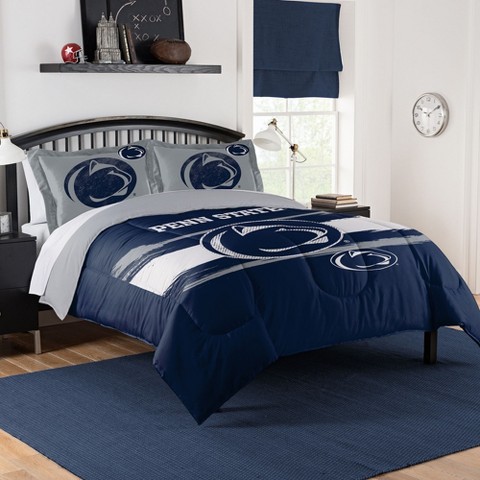 Sweet Home Collections NCAA PENN STATE NITTANY LIONS Officially Licensed 7 Piece Bed In a Bag Comforter & Sheet Set - Queen