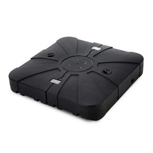 Home Zone Living 220lbs Offset Cantilever Roma Pre-Assembled 34" Square Heavy Duty, Umbrella Base Stand, Rolling Wheels, Supports Up to 11 Ft Umbrella - 1 of 4