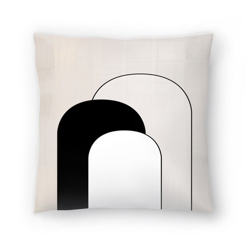 Black and white throw pillows target hot sale