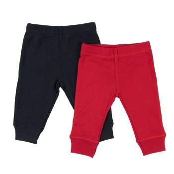 Leveret Baby Two Pack Legging Navy and Red 24 Month