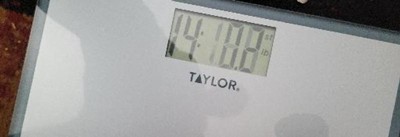 Digital Glass Scale With Stainless Steel Accents Clear - Taylor : Target