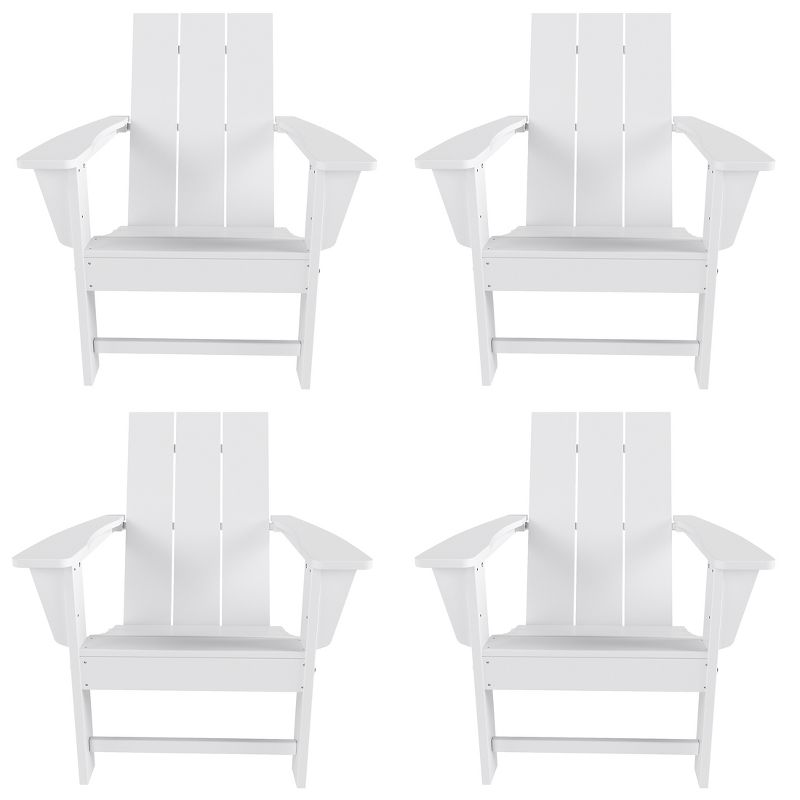 WestinTrends Ashore Modern HDPE Outdoor Patio Folding Adirondack Chair (Set of 4), 3 of 6