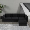 Whisen Modular Sofa Bed - Oversized, Convertible, Soft Corduroy Cloud Velvet Fabric, Two Person Combination - 2 of 4