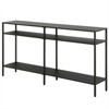 55" Black Bronze Console Table with Metal Shelves - Henn&Hart - 4 of 4