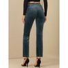 Allegra K Women's Velvet Elegant High Waist with Pockets Work Ankle Pants - 3 of 4
