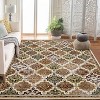Retro Oriental Rhombus Printed Distressed Rug Washable Thin Low Pile Area Rugs for Living Room Indoor Non Slip Soft Carpet for Bedroom - 2 of 4