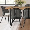 9-piece Dining Table Set for 8, 79'' Rectangle Table with 8 Boucle Fabric Rattan Backrest Chair for Dining Room, Indoor Furniture - Maison Boucle - 2 of 4