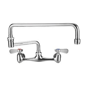 ALFI Wall Mount Utility Faucet with Double Jointed Retractable Swing Spout and Lever Handles - 1 of 2