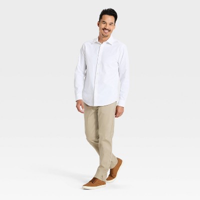 Мужские платья Goodfellow & Co Men's Long Sleeve Comfort Dress Shirt - Goodfellow & Co™ White L — фото 2
