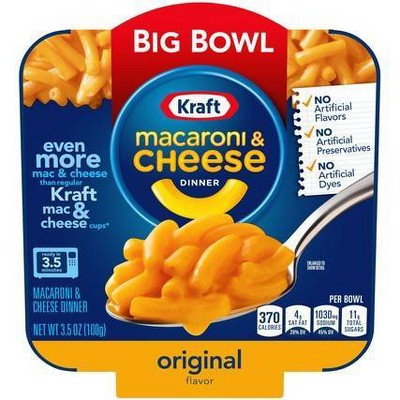 Kraft Macaroni & Cheese Big Bowl Original Flavor - 3.5oz