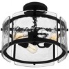 Quoizel Lighting Fortress 3 - Light Semi-Flush Mount in  Earth Black - 4 of 4