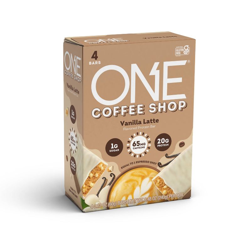 ONE Bar Coffee Shop Protein Bars - Vanilla Latte - 8.48oz/4pk, 1 of 5