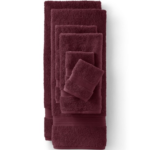 Lands' End Premium Supima Cotton 6-Piece Bath Towel Set - Assorted Bath Towel Set - Royal Burgundy - image 1 of 2