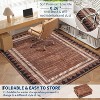 Coucheta Modern Washable Area Rug, Neutral Geometric Border Low Pile Rug, Non-Slip & Non-Shedding Carpet for Living&Dining Room, Hallway&Bedroom - 4 of 4
