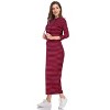 BLUEMING Womens 3/4 Long Sleeve Maxi Hoodie Dress Casual Pocket Slim Pullover Sweater Dress Travel Outfits - 3 of 4