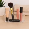 Clear Acrylic Makeup Organizer with Dividers, Multi-Compartment Cosmetic Storage Holder for Lipsticks, Brushes & Palettes, Nonslip Vanity Organizer - 3 of 3