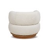 Jennifer Taylor Home Fuji 360 Swivel Low Barrel Back Accent Chair, Ivory White Boucle - 3 of 4