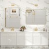 Apmir Rectangular Aluminum Alloy Framed and Tempered Glass Wall Bathroom Vanity Mirror in Matte Black/ Gold/ Silver/ Brown - 3 of 4