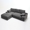 KWPZQEB 98.4" Modular Sectional Sofa Set, 4 Seat Comfy Cloud Couch with Oversized Chaise & Deep Seat, Convertible L-Shape Couch for Living Room - 4 of 4