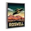 Stupell Industries Welcome Roswell New Mexico UFO Floating Frame Canvas Art, Gray, 17" x 21" - 2 of 4