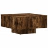 vidaXL Coffee Table Smoked Oak 23.6 in.x23.6 in.x12.4 in. Engineered Wood - 2 of 4