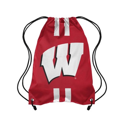 NCAA Wisconsin Badgers Striped Drawstring Bag