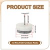Unique Bargains Wooden Chair Sofa Cabinet Table Leg Floor Protector Round Nail-on Felt Pads 72 Pcs - 2 of 3