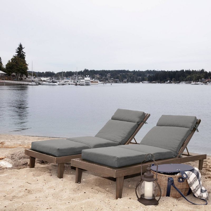 Arden 72"x21" Oceantex Outdoor Chaise Lounge Cushion, 5 of 7