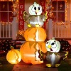 Joyfy 6 FT Thanksgiving Pumpkin Turkey Inflatable Stacking, Blow Up Outdoor Decorations With Built-in LED, Halloween Inflatable Decorations - 2 of 4