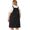 Agnes Orinda Women's Plus Size Overall Frayed Adjustable Strap Denim Suspender Shift Dresses - image 4 of 4