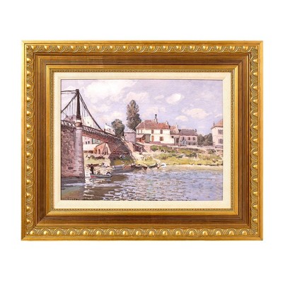Vincent Van Gogh Ornate Framed Canvas Print in Gold Frame