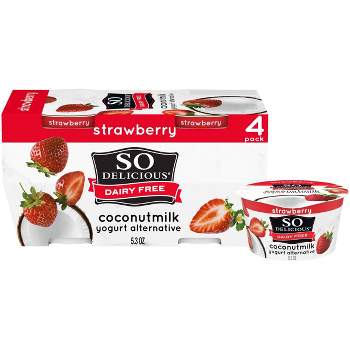 So Delicious Dairy Free Strawberry Coconut Milk Yogurt - 4ct/5.3oz Cups