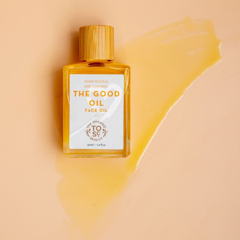 The Good Oil Honeysuckle and Turmeric Face Oil, Hydrating Face Oil, Glow Serum, The Organic Skin Co, 1 fl oz, 3 of 12